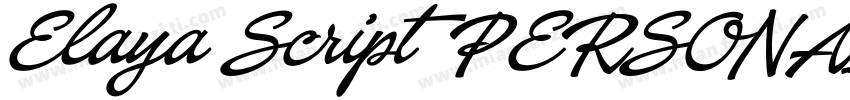 Elaya Script PERSONAL USE ONLY字体转换